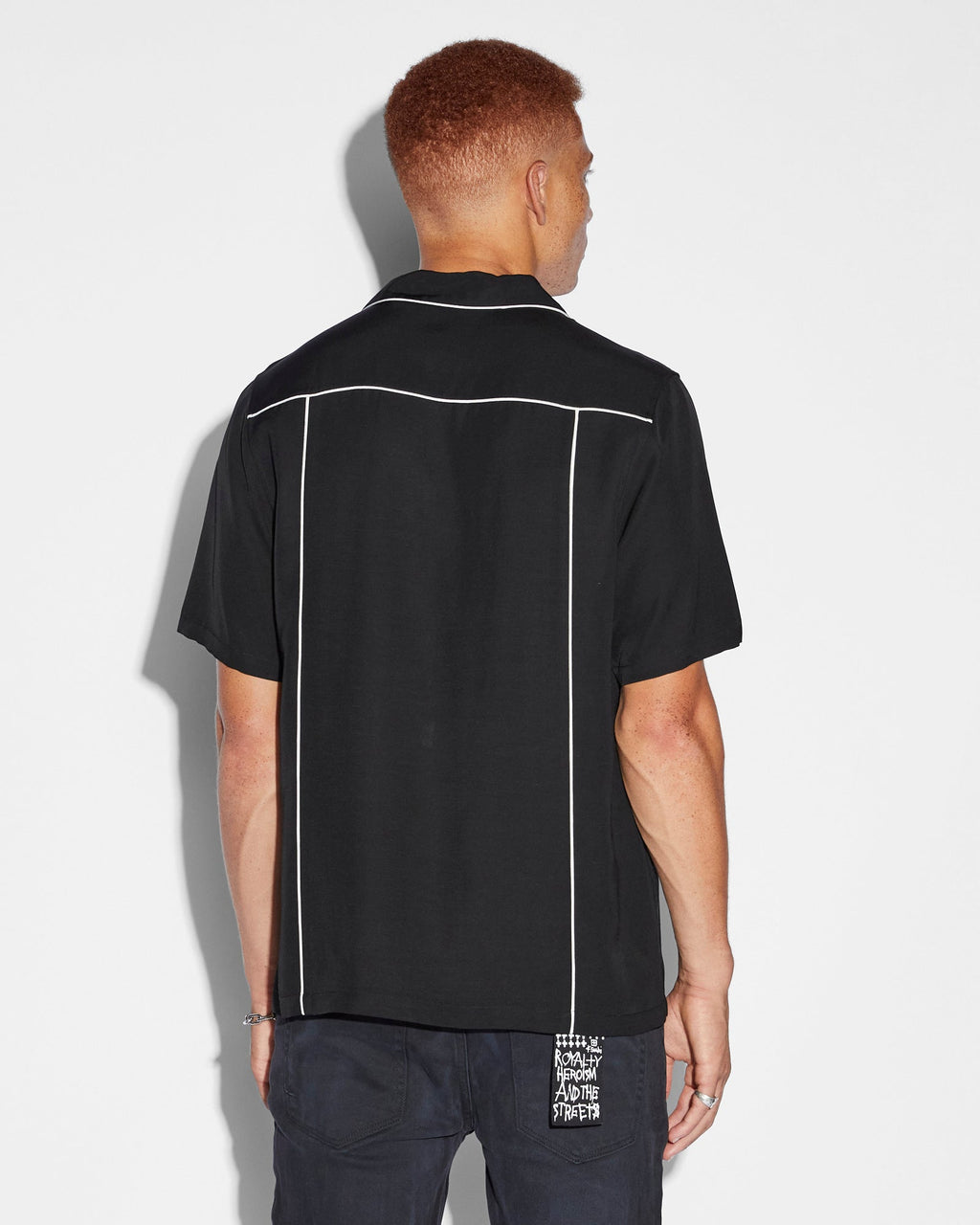 Mens Ksubi Downtown Resort Ss Shirt Black Regular Shirts - Black