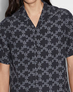 Mens Kult Resort Ss Shirt Black Regular Shirts - Black