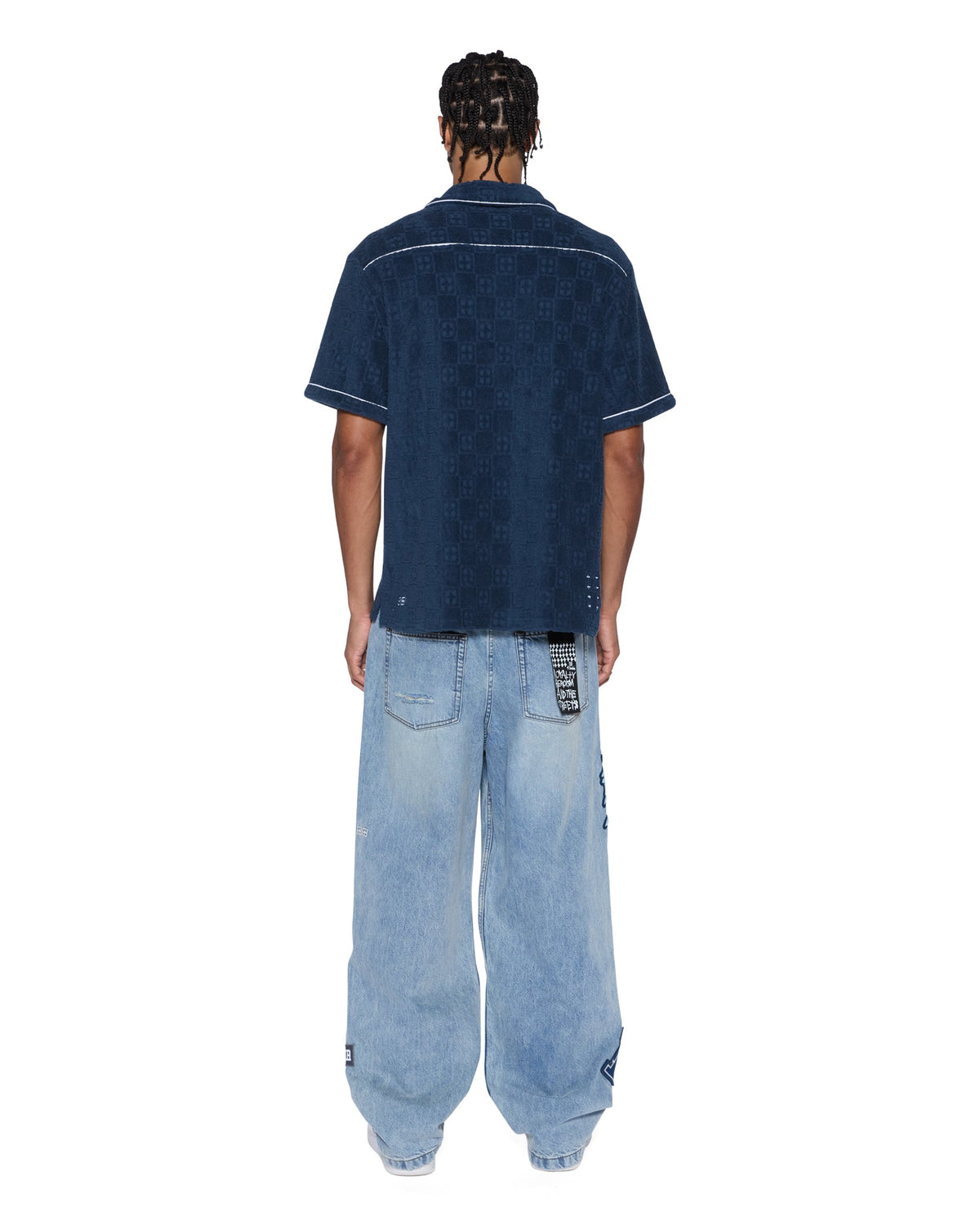 MENS LOUNGE SS RESORT SHIRT NAVY SHIRTS
