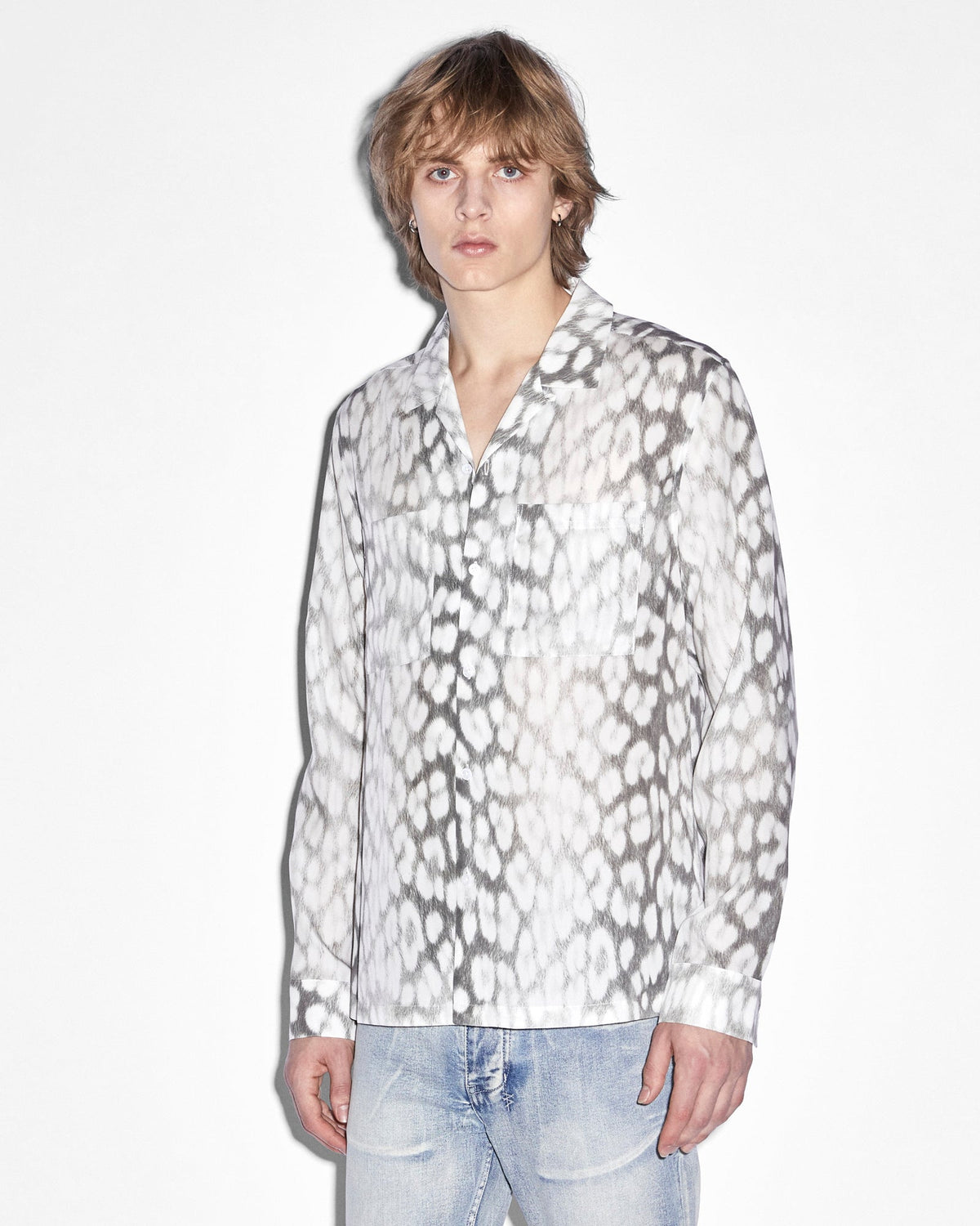 MENS LEO PORTAL RESORT LS SHIRT GREY SHIRTS