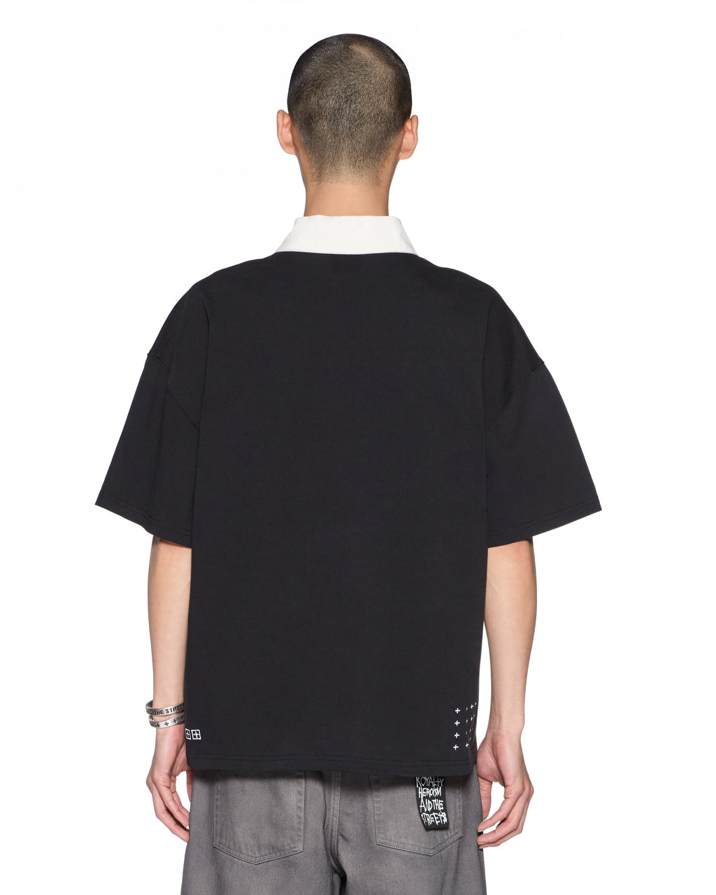 Mens Perform Ss Polo Shirt Jet Black Boxy Fashion Tops - Black