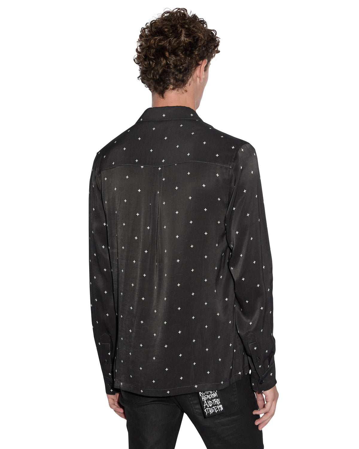 POLKA PLUS LS SHIRT BLACK