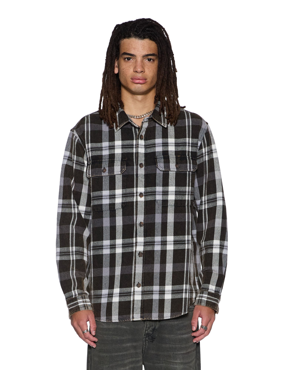 ROSEBOWL LS SHIRT 1999 BLACK CHECK