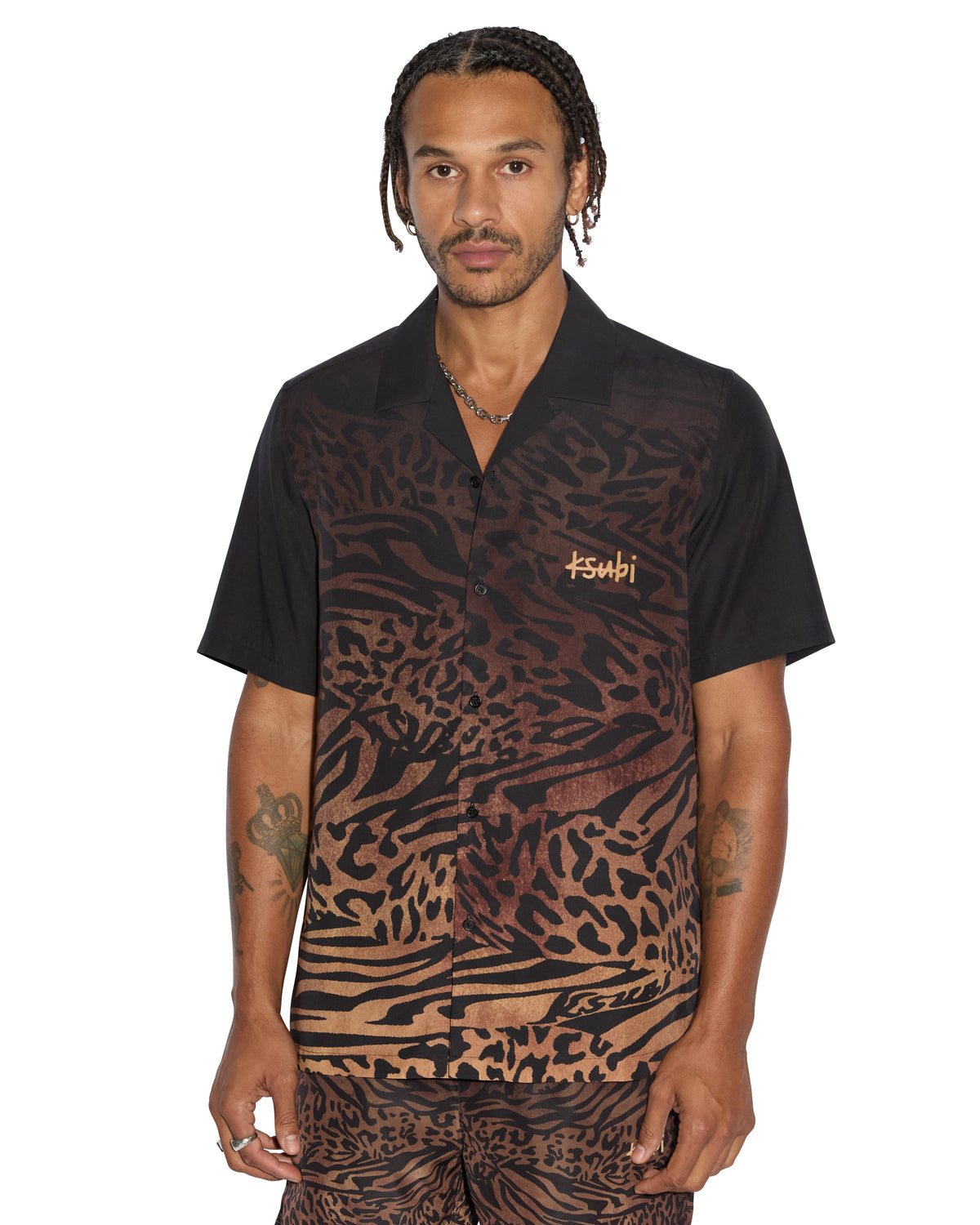 MENS SINNERS RESORT SS SHIRT LEOPARD SHIRTS
