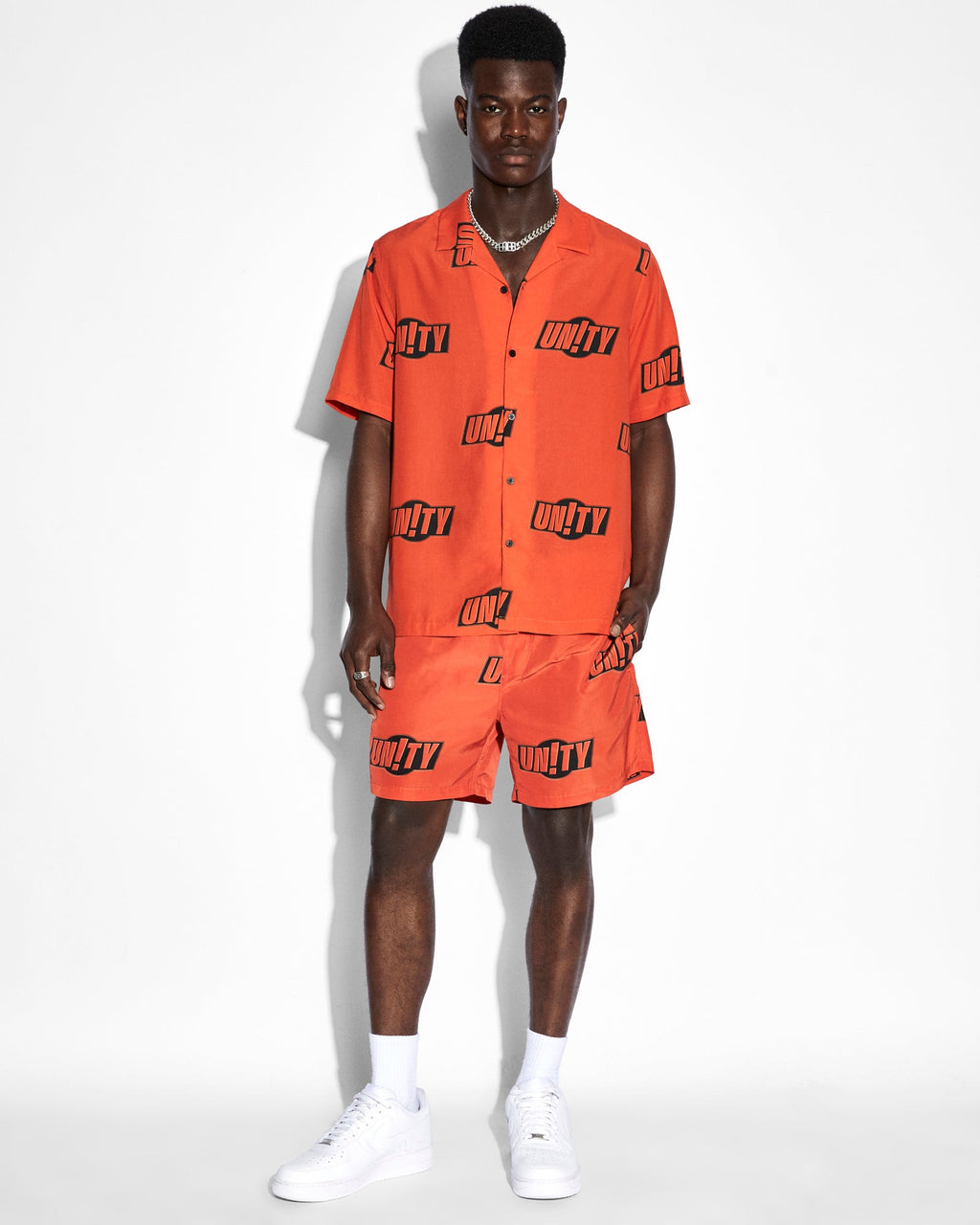 MENS UNITY SIGN BURNER BOARDSHORT ORANGE WALKSHORTS