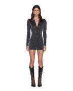 WOMENS DEVIN LS SHIRTDRESS SILVER DRESSES