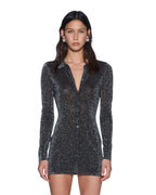 WOMENS DEVIN LS SHIRTDRESS SILVER DRESSES