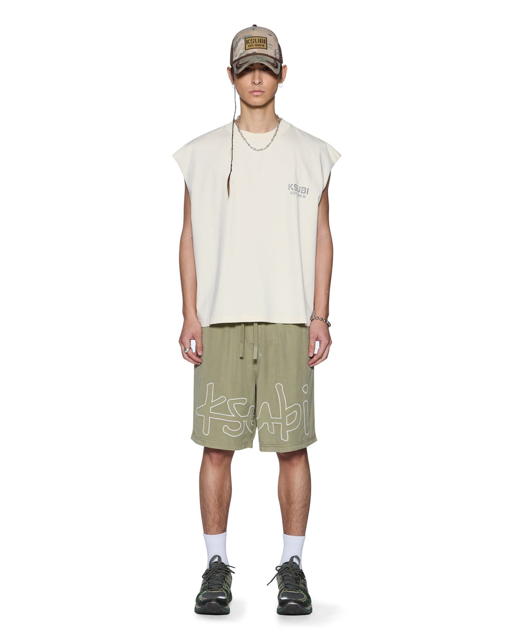 Mens 1999 Life Short Militant Green Relaxed Walkshorts - Green