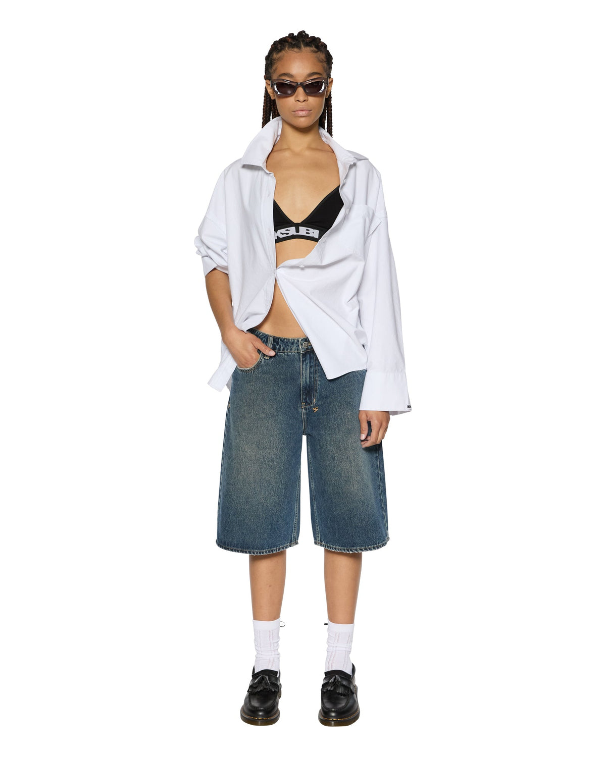 Womens Low Rider Short Sandstorm Baggy Walkshorts - Denim