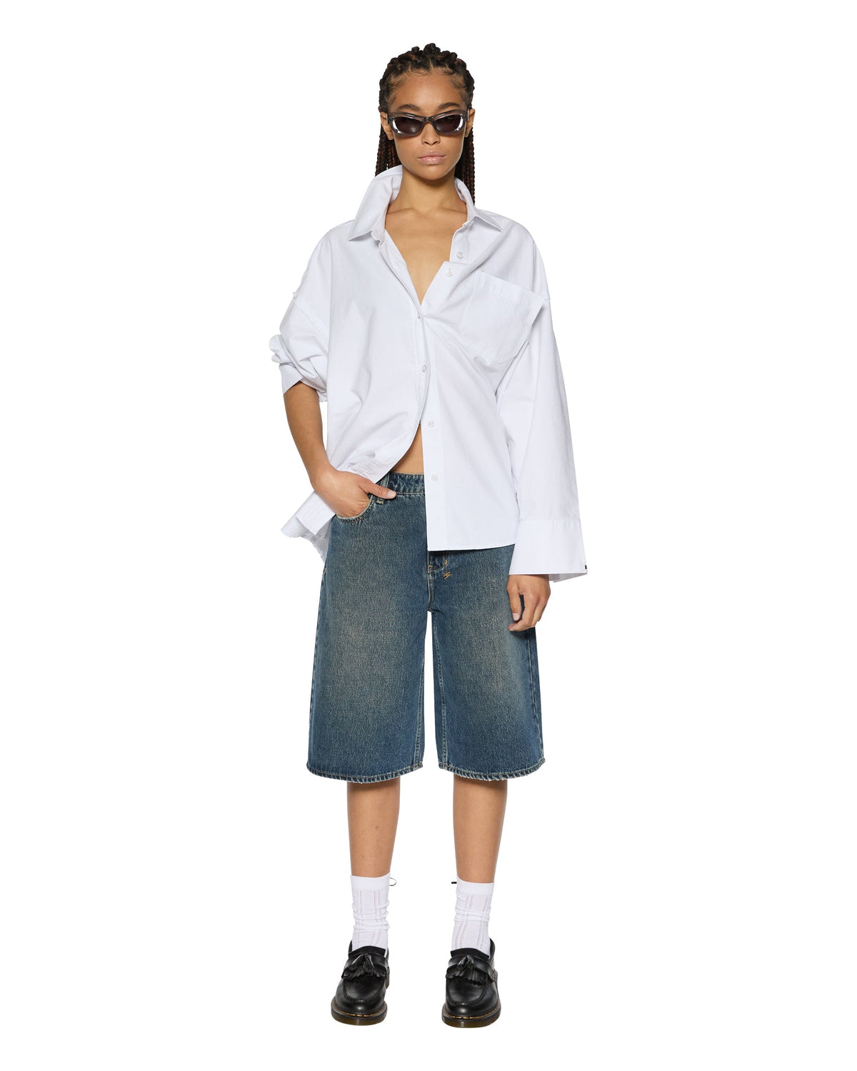 Womens Low Rider Short Sandstorm Baggy Walkshorts - Denim