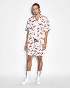 Mens Burnt Resort Ss Shirt White Regular Shirts - White