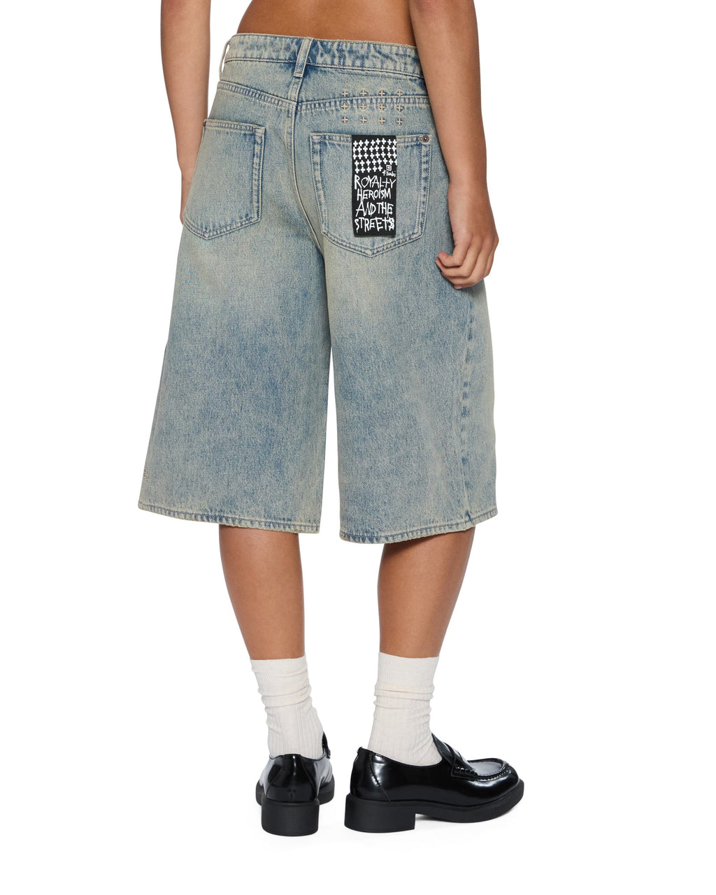 Womens Low Rider Short Folk Relaxed Walkshorts - Denim