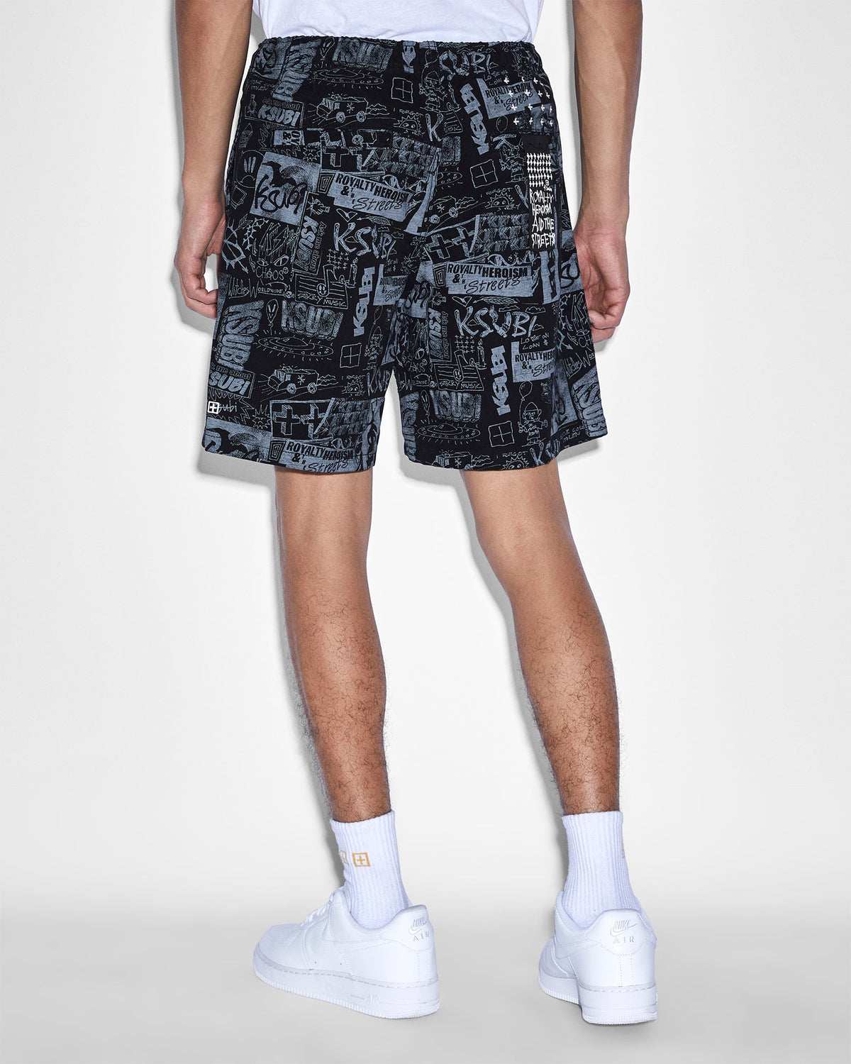 Mens Mash Up Walk Short Black Regular Walkshorts - Black