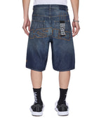 Mens Maxx Short K-dip Blue Relaxed Walkshorts - Denim