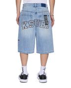 Mens Maxx Short Krystal Royalty Relaxed Walkshorts - Denim