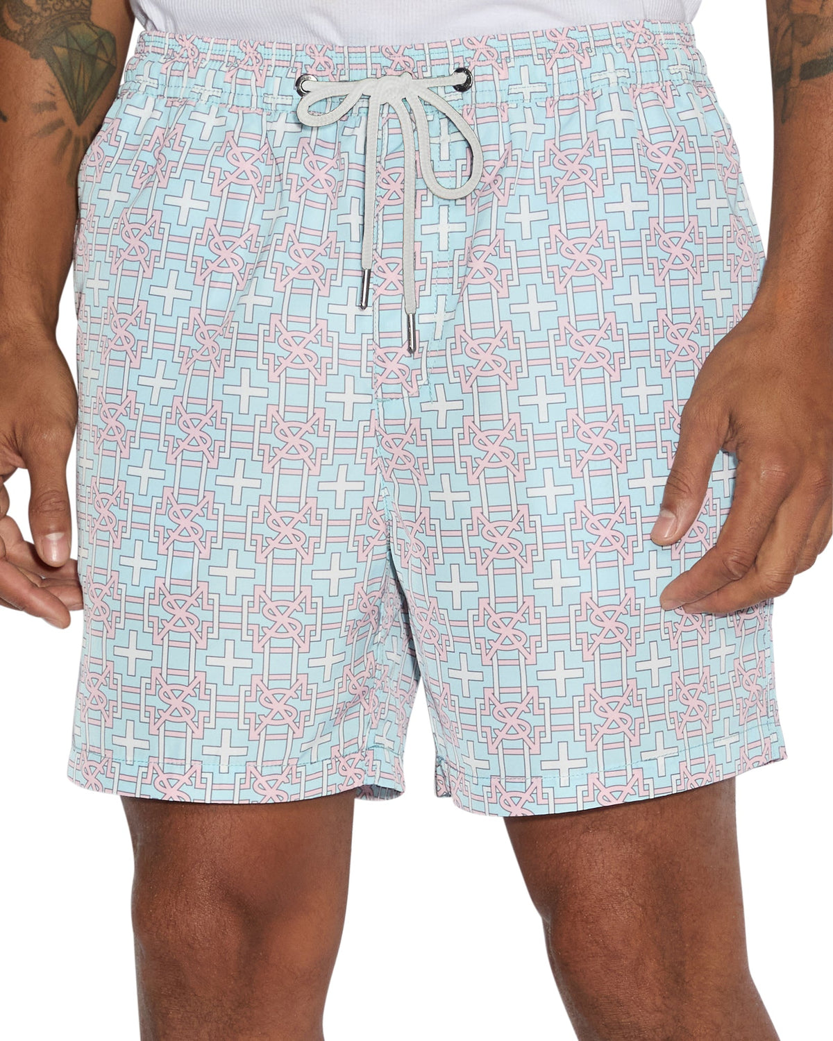 Mens Plus Boardshort Paradise Regular Walkshorts - Multi Colour