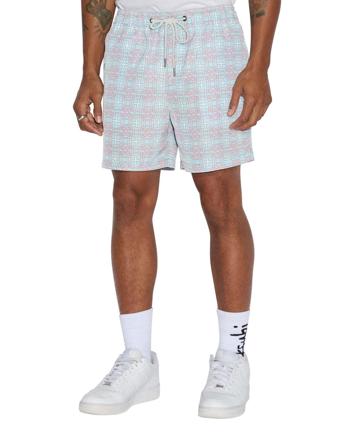 Mens Plus Boardshort Paradise Regular Walkshorts - Multi Colour