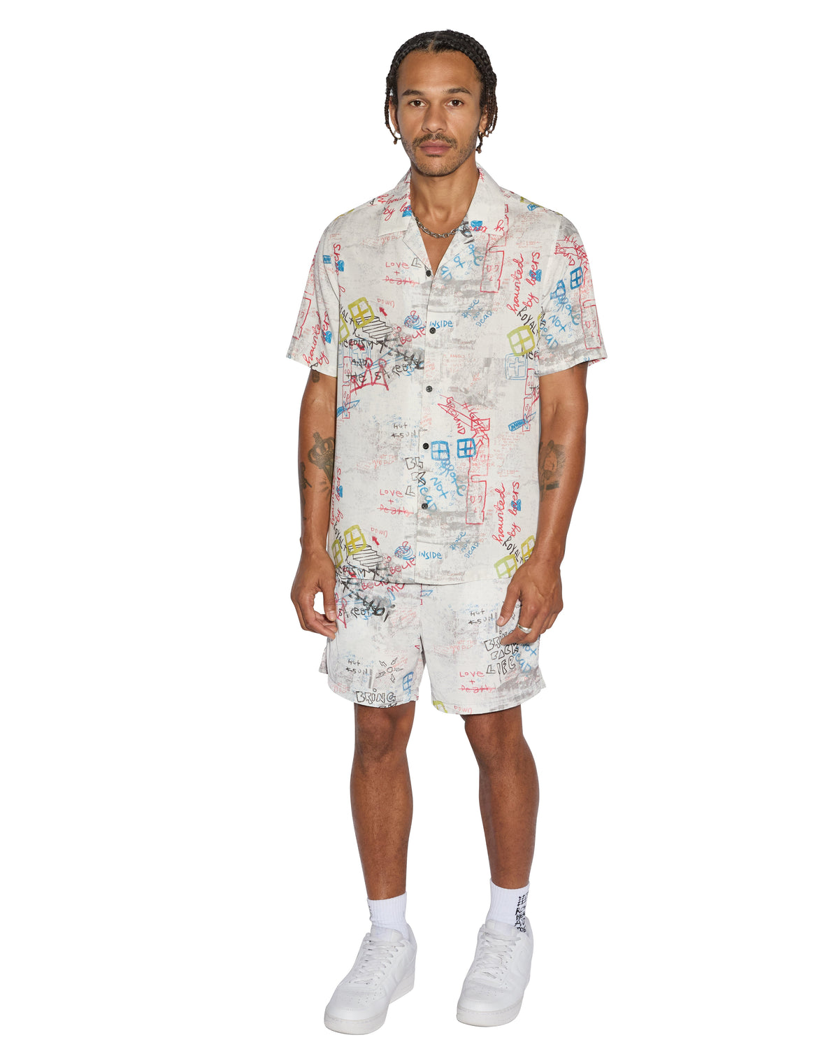 Mens Skrawler Boardshort White Regular Walkshorts - White