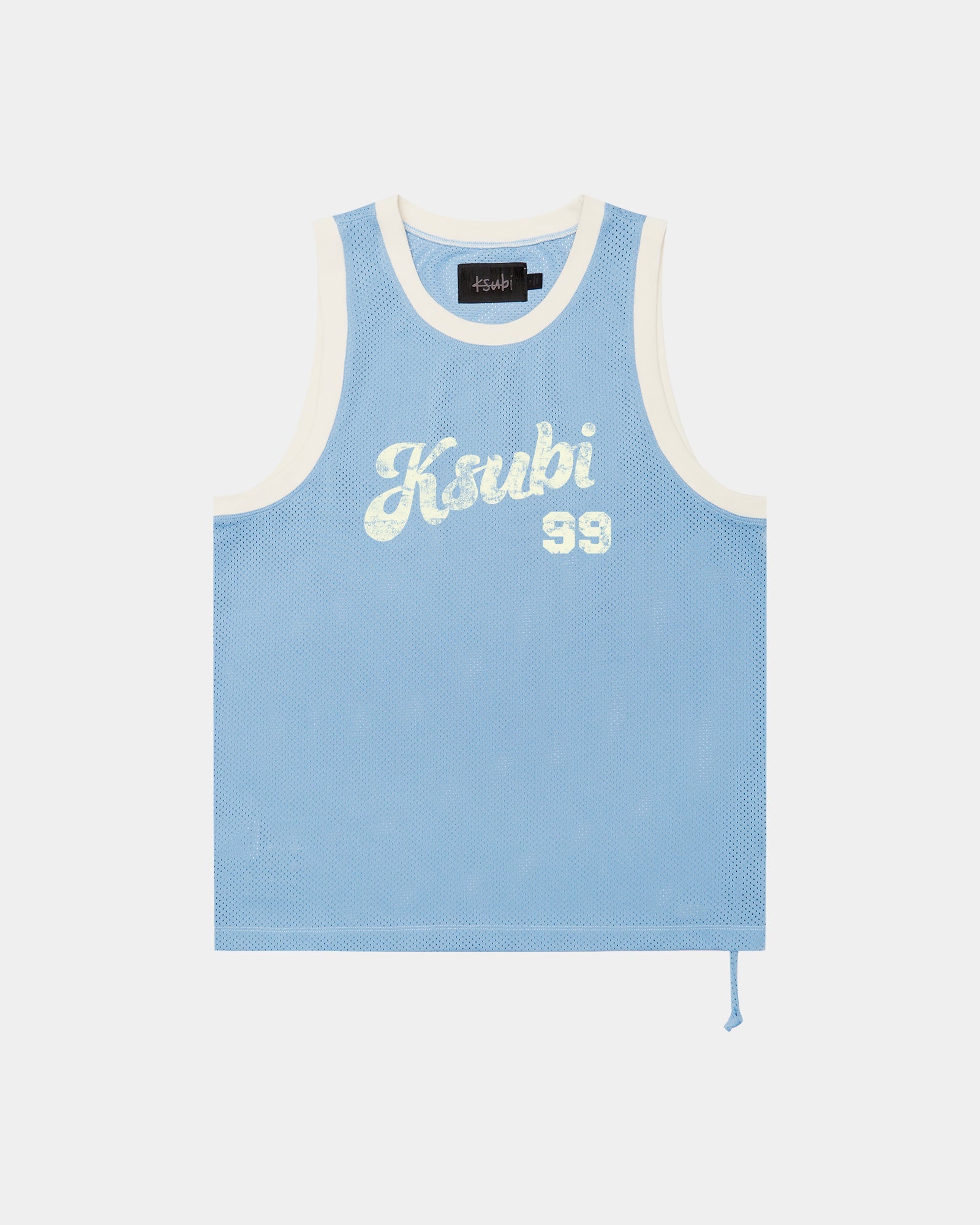 MENS  CLUBHOUSE PICK UP SINGLET BLUE BOXY FASHION TOPS