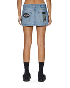 WOMENS MICRO MINI SKIRT HORIZON PATCH SKIRTS