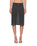 SOTT MIDI SKIRT SILVER LUREX