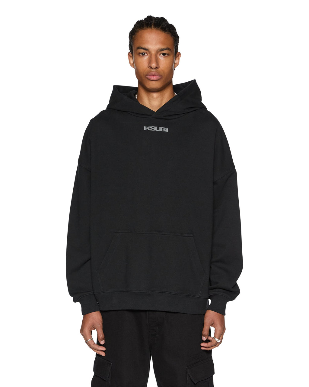MENS SOTT EKCESS HOODIE JET BLACK FLEECE