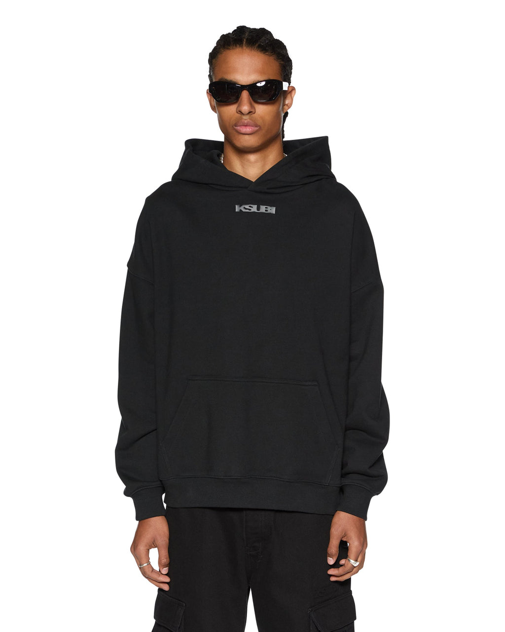 MENS SOTT EKCESS HOODIE JET BLACK FLEECE