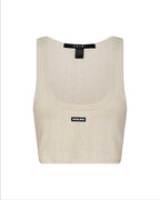 WOMENS SOTT ORIGIN CROP TANK CREAM FASHION TOPS