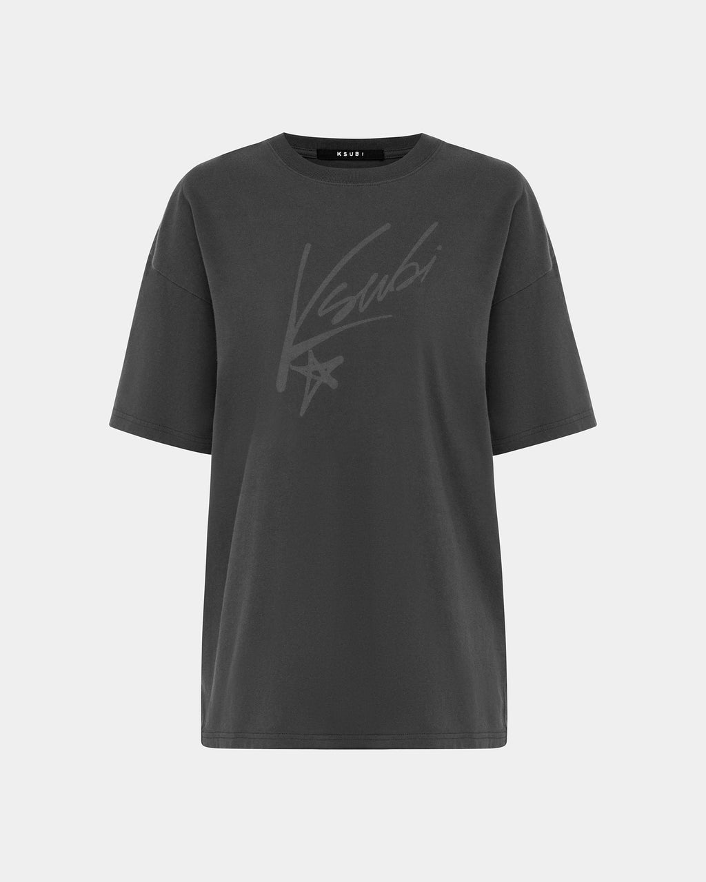 Womens Sprayed Oh G Ss Tee Charcoal Oversized Tees - Grey