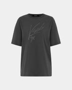 Womens Sprayed Oh G Ss Tee Charcoal Oversized Tees - Grey