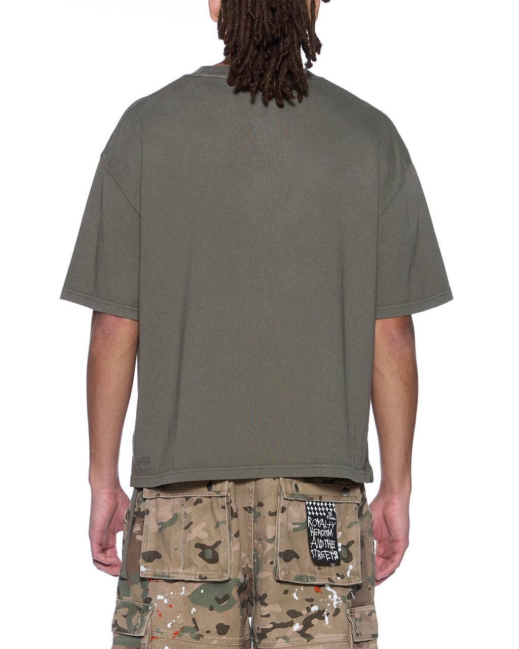 Mens State Halen Ss Tee Militant Baggy Tees - Green