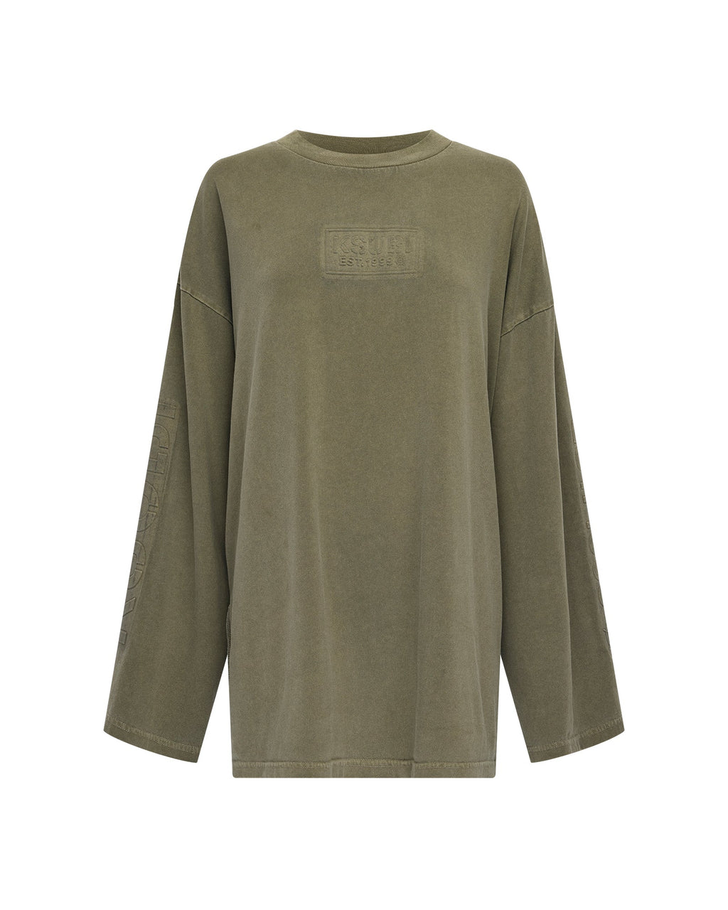 WOMENS STATE STENCIL BOYFRIEND LS TEE MILITANT FASHION TOPS
