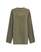 WOMENS STATE STENCIL BOYFRIEND LS TEE MILITANT FASHION TOPS