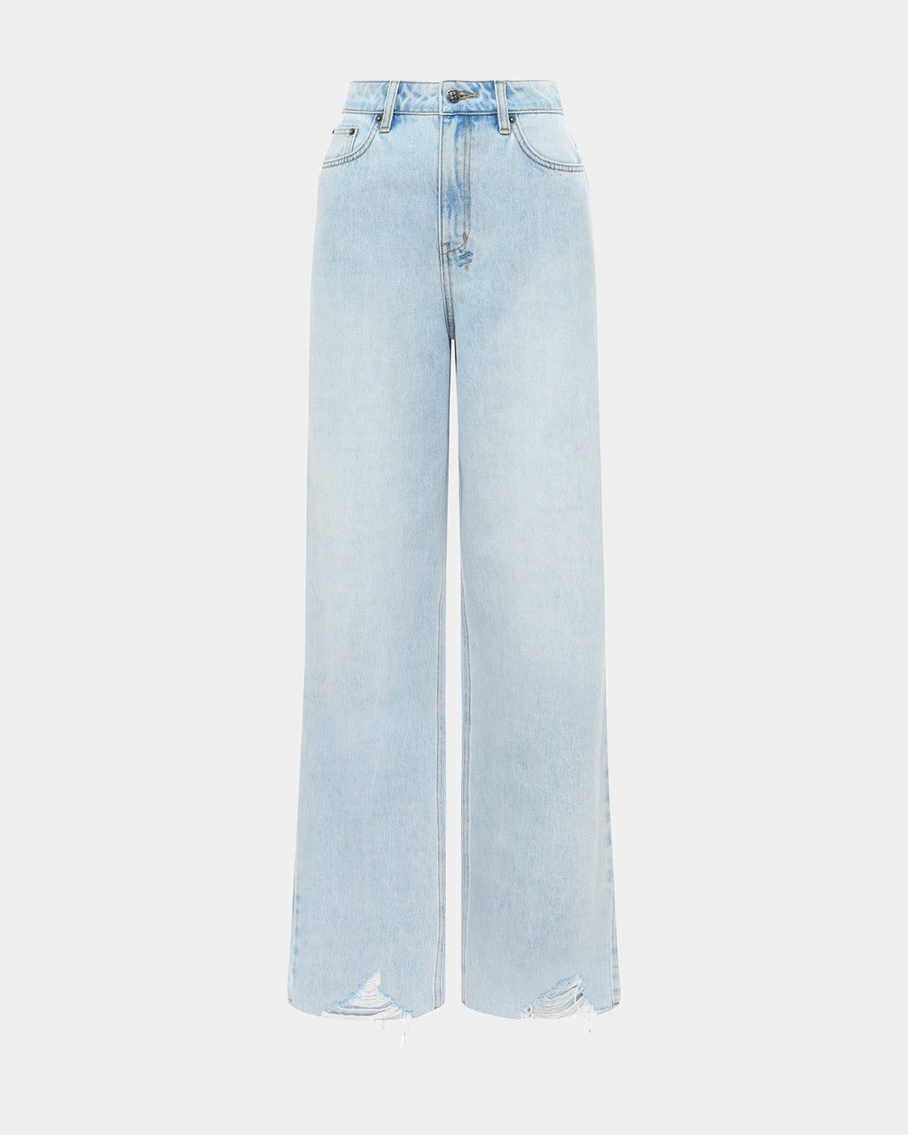 Womens Strider Drift Trashed Wide Denim Jeans - Denim