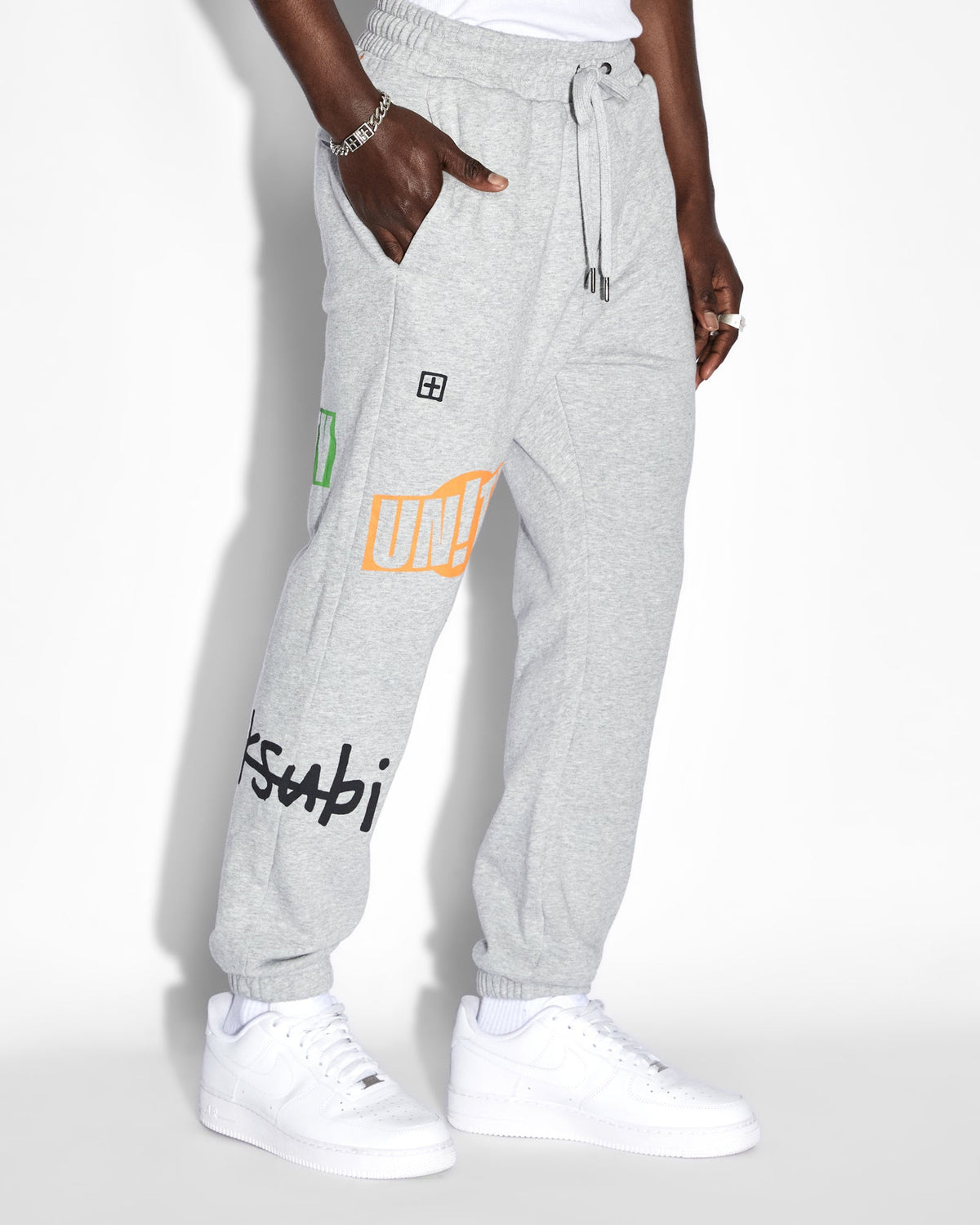 Mens Collective Lofi Trak Grey Marle Relaxed Pants - Grey