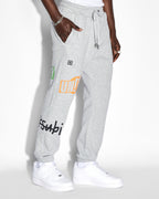 Mens Collective Lofi Trak Grey Marle Relaxed Pants - Grey