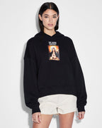 Womens Die Hard Slouch Hoodie Black Relaxed Fleece - Black