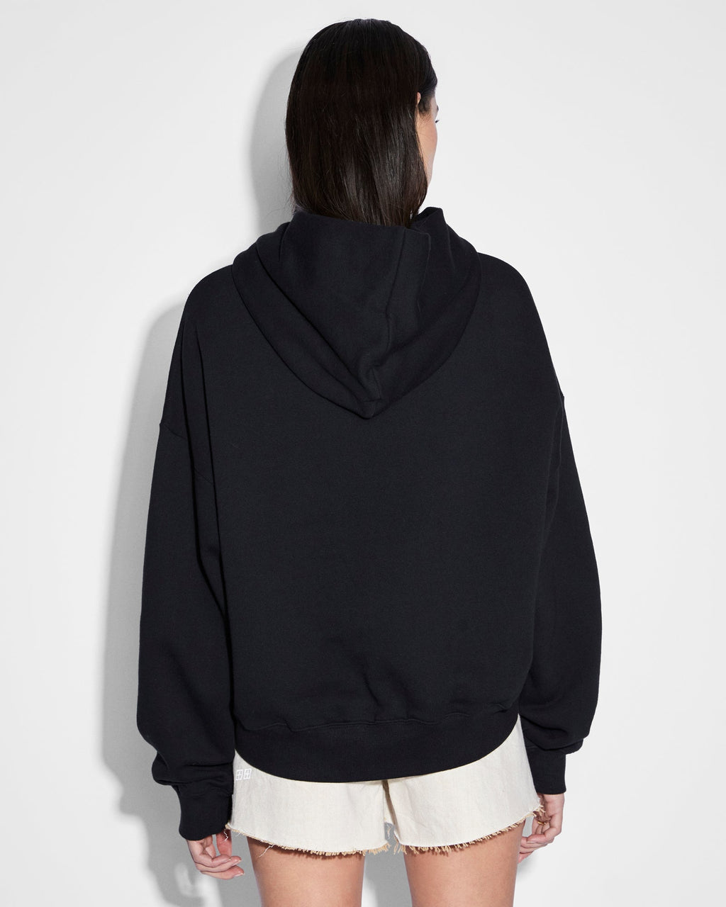 Womens Die Hard Slouch Hoodie Black Relaxed Fleece - Black