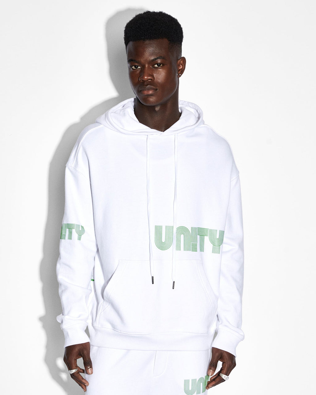 Mens Retro Biggie Hoodie Tru White Oversized Fleece - White