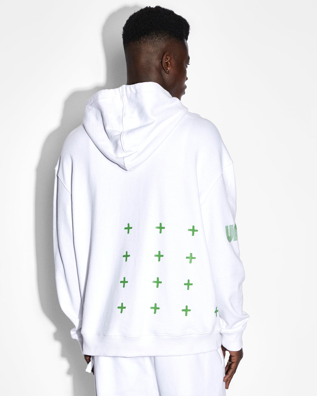 Mens Retro Biggie Hoodie Tru White Oversized Fleece - White