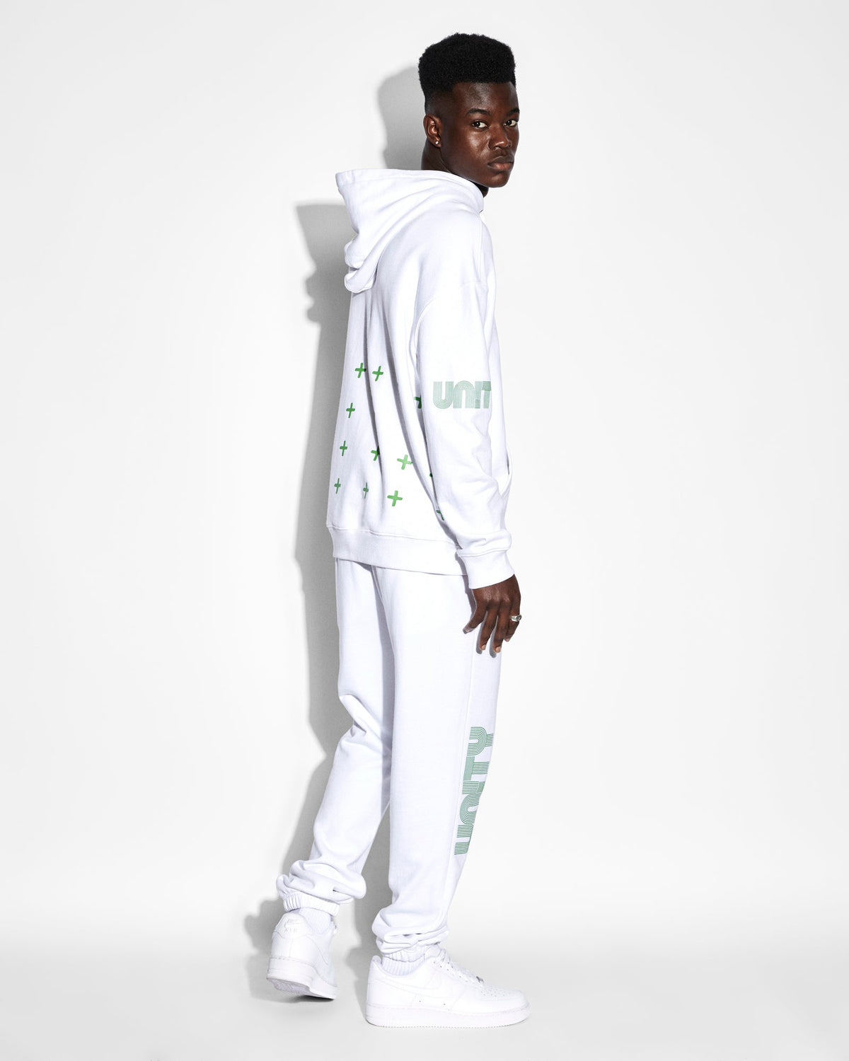 Mens Retro Biggie Hoodie Tru White Oversized Fleece - White