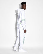 Mens Retro Biggie Hoodie Tru White Oversized Fleece - White