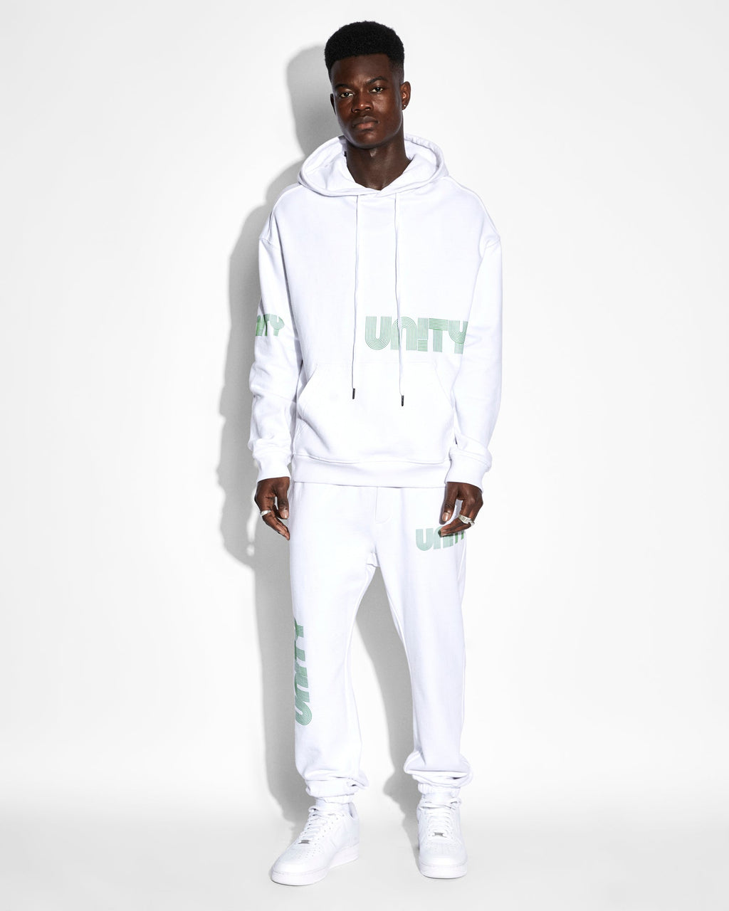 Mens Retro Biggie Hoodie Tru White Oversized Fleece - White