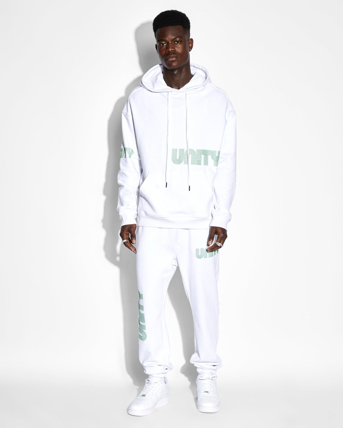 Mens Retro Biggie Hoodie Tru White Oversized Fleece - White