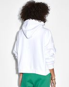 Womens Unity Slouch Hoodie White Oversized Fleece - Beige