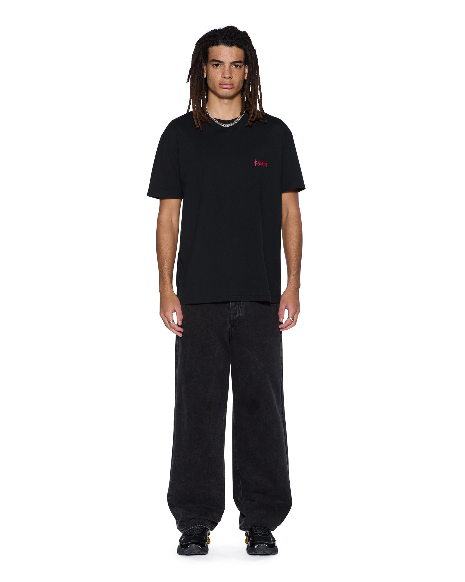 MENS  ALL DAY BIGGIE SS TEE RED OVERSIZED TEES