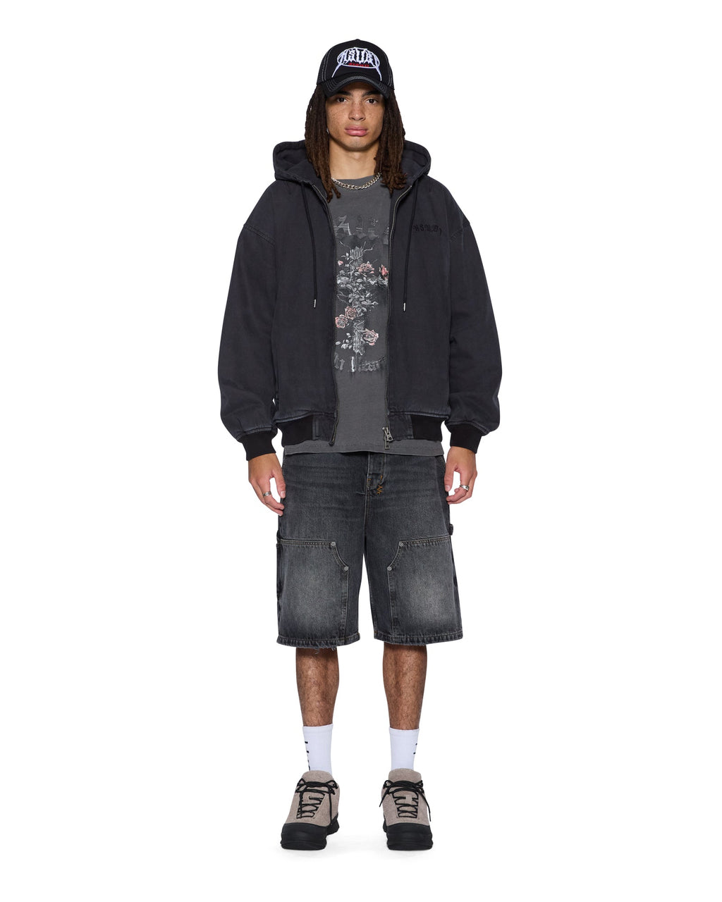 MENS THORNED EKCESS SS TEE CHARCOAL TEES