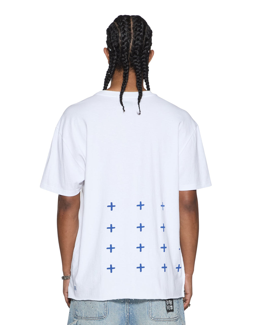MENS 4X4 BIGGIE SS TEE TRU WHITE/BLUE TEES