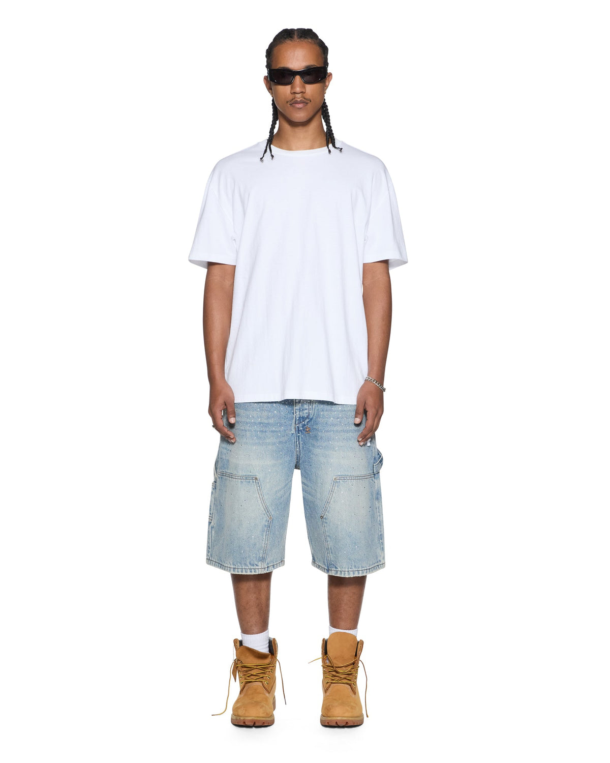 MENS 4X4 BIGGIE SS TEE TRU WHITE/BLUE TEES