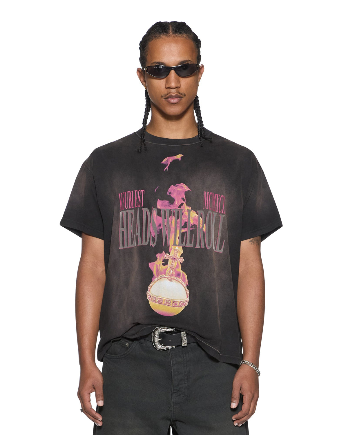 MENS H.W.R SID SS TEE SUNBLEACH BLACK TEES